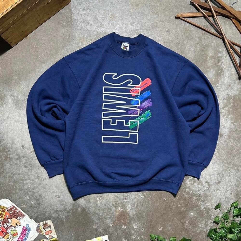 Vintage 90s Fruit Of The Loom Heavy Lewis and Clark Crewneck Mens XL Sweatshirt